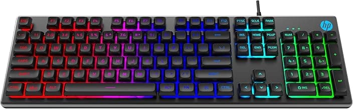 HP K500F Wired Gaming Keyboard with Backlit Membrane