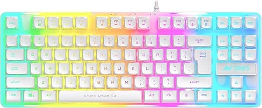 Ant Esports MK700 V2 TKL RGB Gaming Keyboard - Mercury White