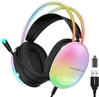 HAMMER Blaze Wired Gaming Headphones with RGB Lights