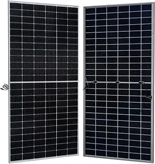 WAAREE II 615 Watt N-Type TOPcon Dual Glass Bifacial Solar Panel II High Efficiency II Best in Class Thermal coefficients II 30 Years Power Output Warranty II Pack of 2
