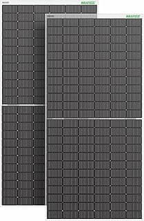 WAAREE Solar Panel 550 Watt II Pack of 2 II Half-Cut 144 Cells II Dual Glass Mono Perc Bifacial Solar Panels II 30 Years Performance Warranty II (1kW) (Bi-55-550 Pack of 2,)